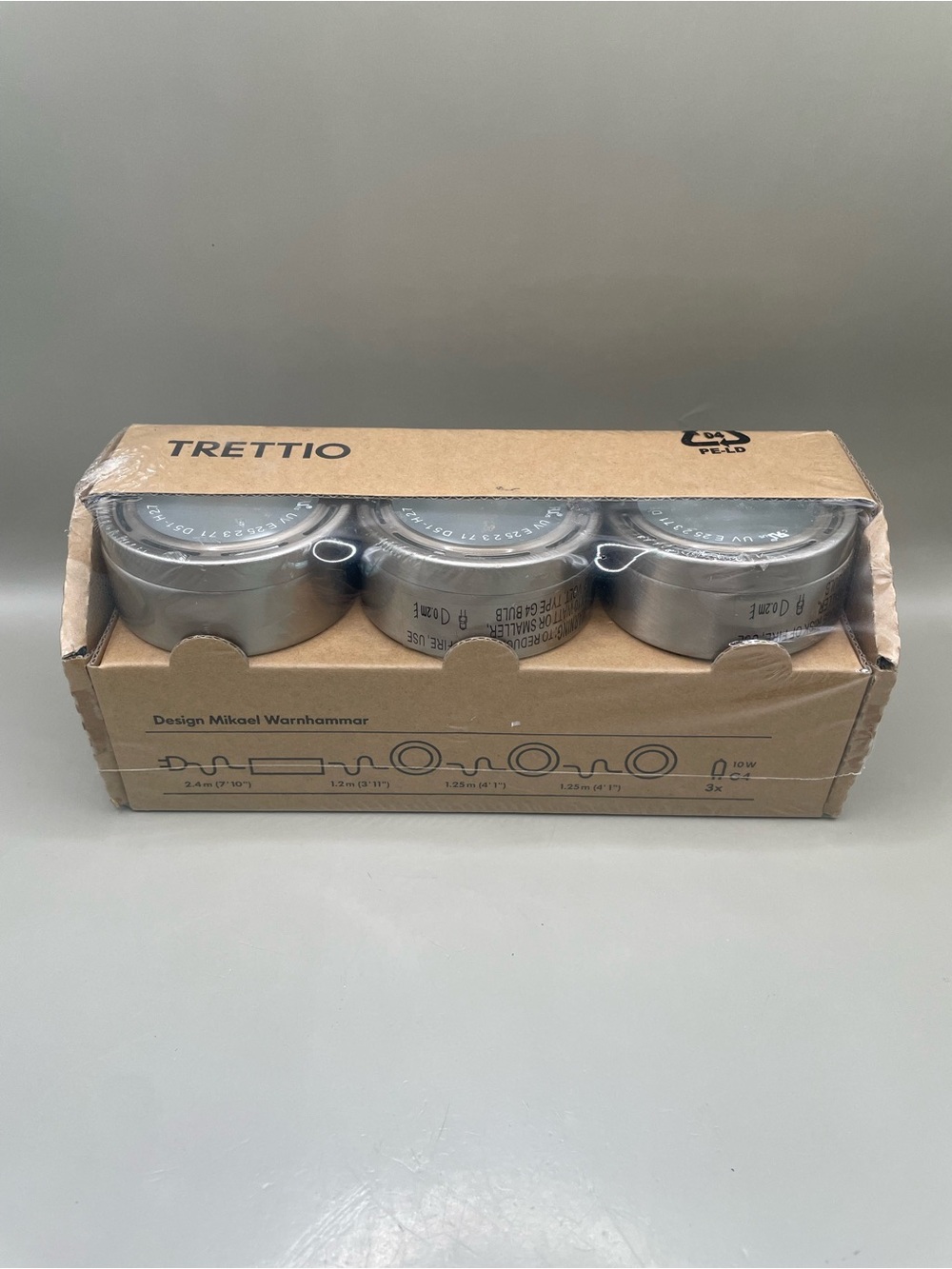 IKEA TRETTIO 3 Lamp String for Book Case or Under Cabinet NEW SEALED